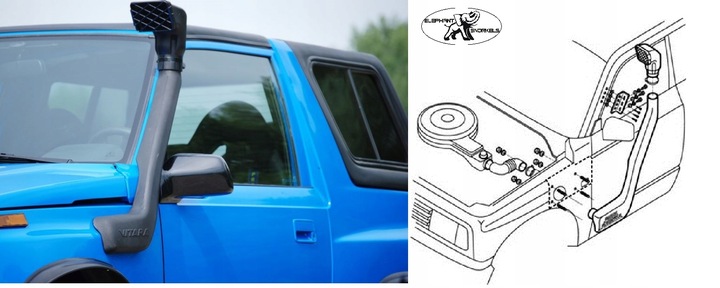 Snorkel Suzuki Vitara 1.6 Lewy LLDPE kopia Safari