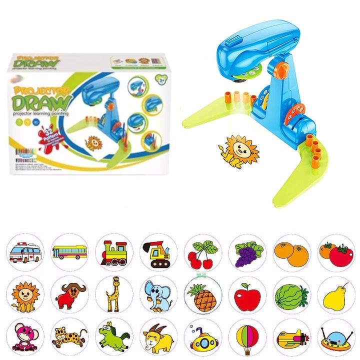 PROJEKTOR RZUTNIK DO RYSOWANIA LAMPKA 32 SLAJDY