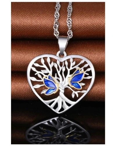 Srebrny Naszyjnik Serce ŁAŃCUSZEK z zawieszką celebrytka Srebro PRÓBA 925