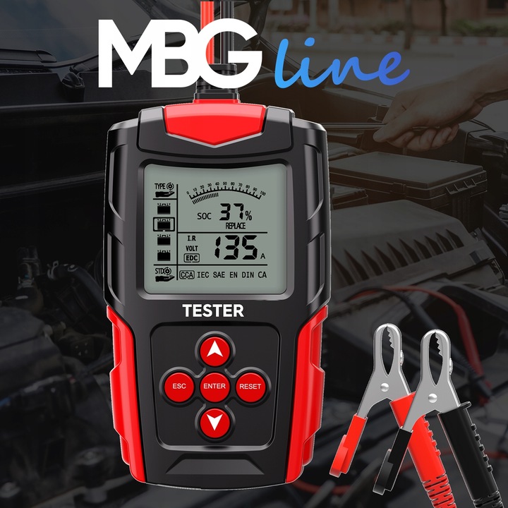 Cyfrowy Tester Akumulatora Miernik do Baterii Akumulatorów 12V 24V LCD