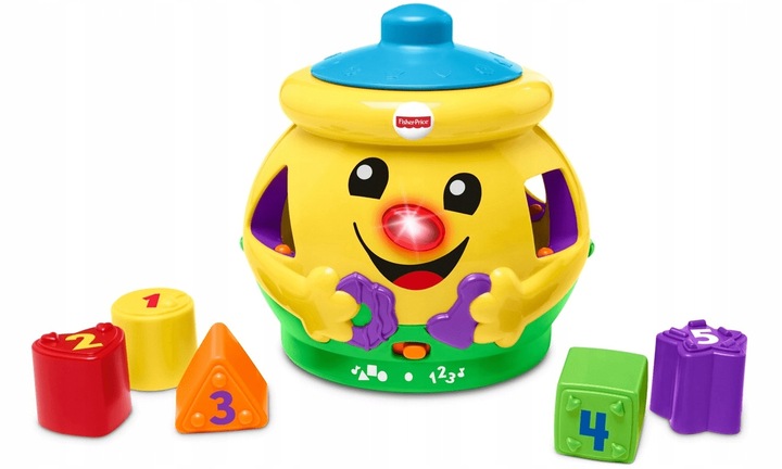 FISHER PRICE GARNUSZEK NA KLOCUSZEK SORTER zabawka interaktywna +6 m-cy