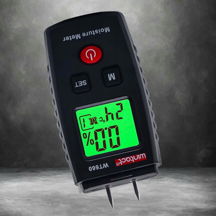 WILGOTNOŚCIOMIERZ MIERNIK WILGOTNOŚĆ DREWNA BETONU CEGŁY GIPSU KOMPAKTOWY