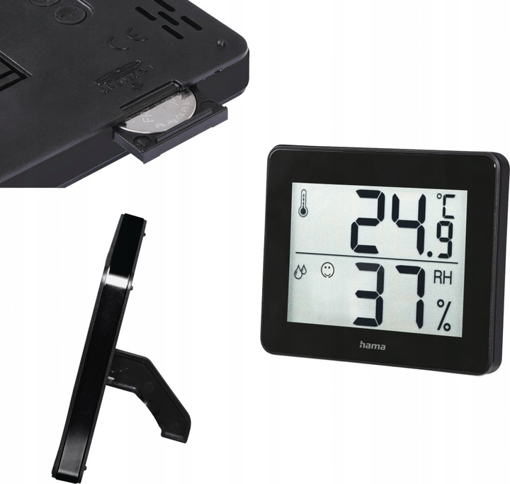 Termometr/higrometr Hama TH-130 czarny