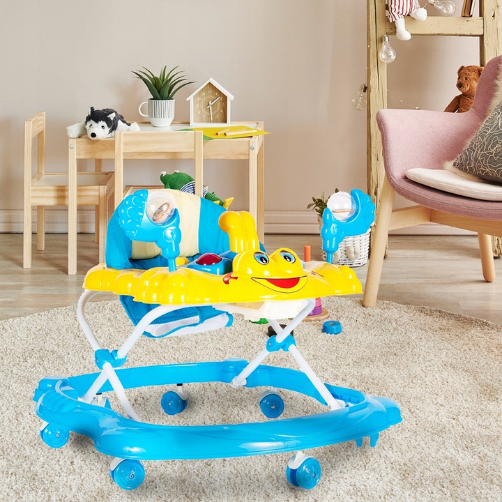 JEŹDZIK CHODZIK DLA DZIECI REGULACJA WYSOKOŚCI Z BLOKADĄ DO NAUKI CHODZENIA