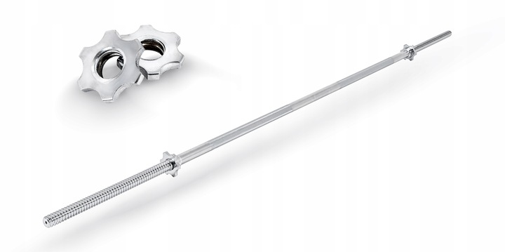 Gryf prosty 180cm śrubowany 30mm chromowany stalowy sztanga do obciążeń
