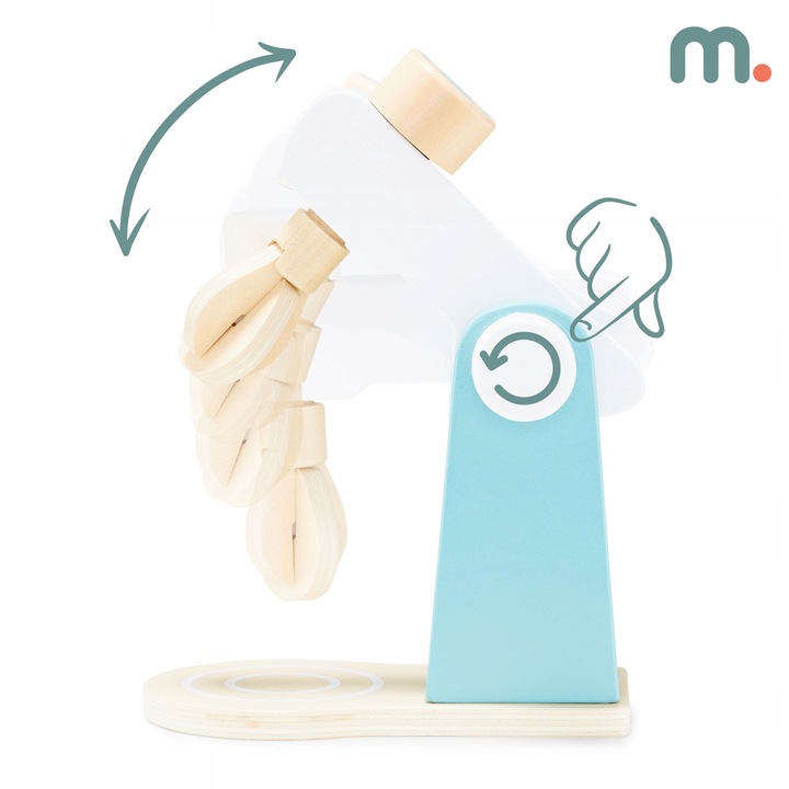 Zabawka Edukacyjna DREWNIANY MIKSER BLENDER ROBOT KUCHENNY DLA DZIECI 3+