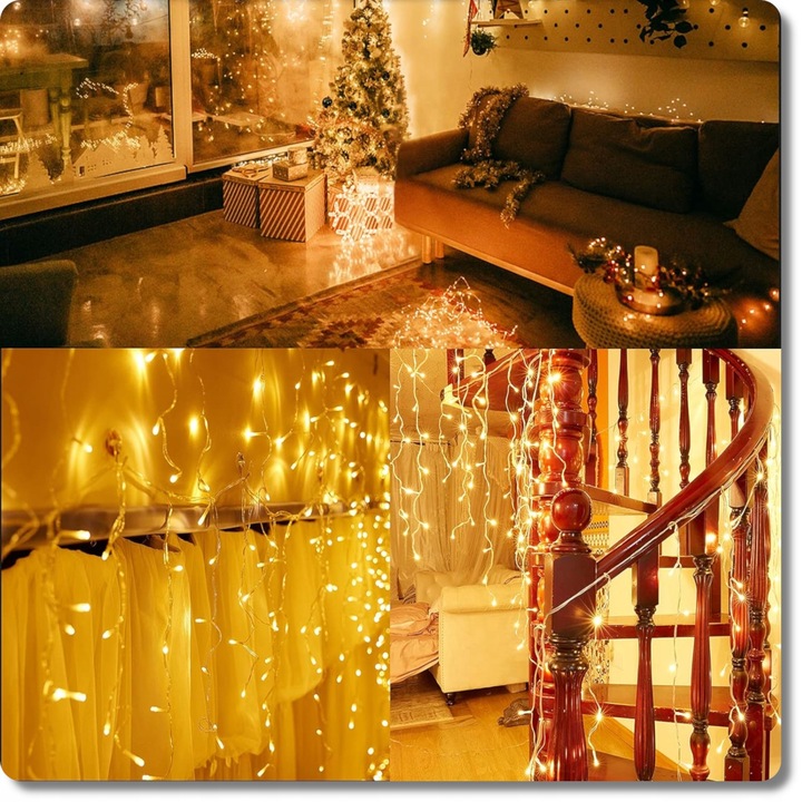 SOPLE FLASH 300 LED ZEWNĘTRZNE BIAŁE CIEPŁE lampki + zimny Flash