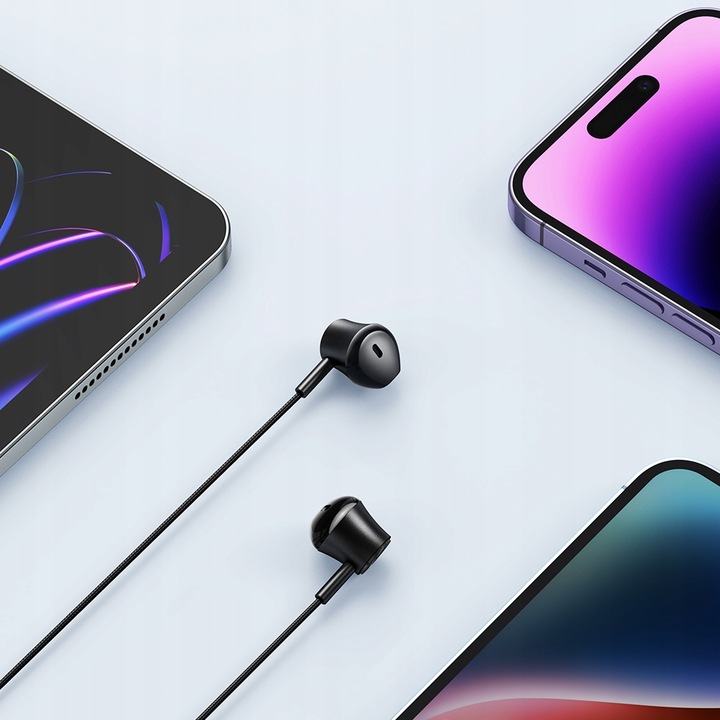 MCDODO SŁUCHAWKI PRZEWODOWE Z MIKROFONEM DOUSZNE LIGHTNING DO IPHONE 14 13