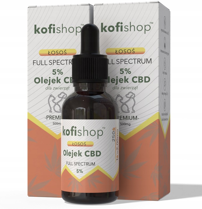 OLEJEK KONOPNY CBD 5% | FULL SPECTRUM | DLA ZWIERZĄT| ŁOSOŚ | DLA PSA KOTA