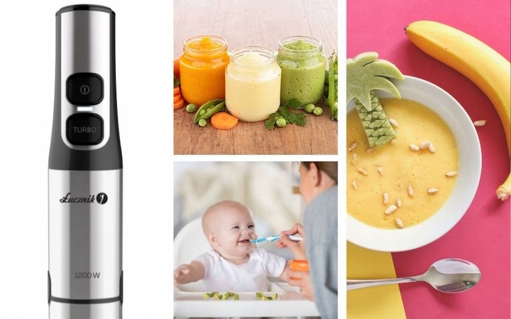 MOCNY BLENDER RĘCZNY ŁUCZNIK JK-1200 DUŻY KIELICH TURBO KRUSZY LÓD 1200 W