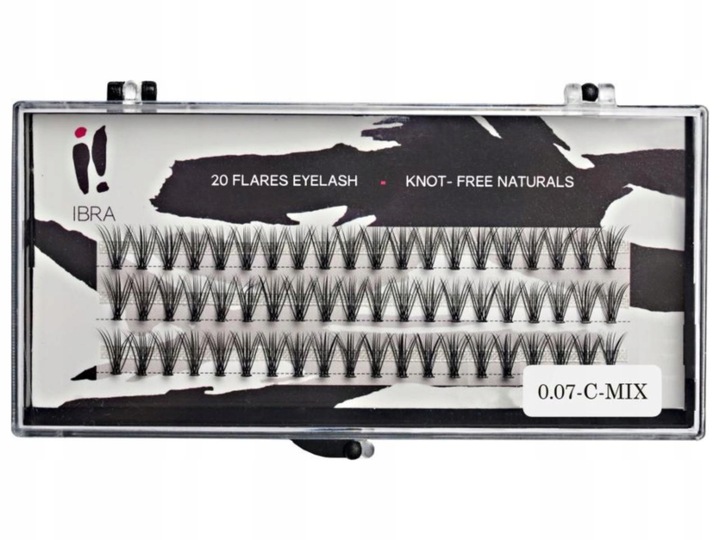 Ibra Kępki sztucznych rzęs DOUBLE 0.07/C/MIX
