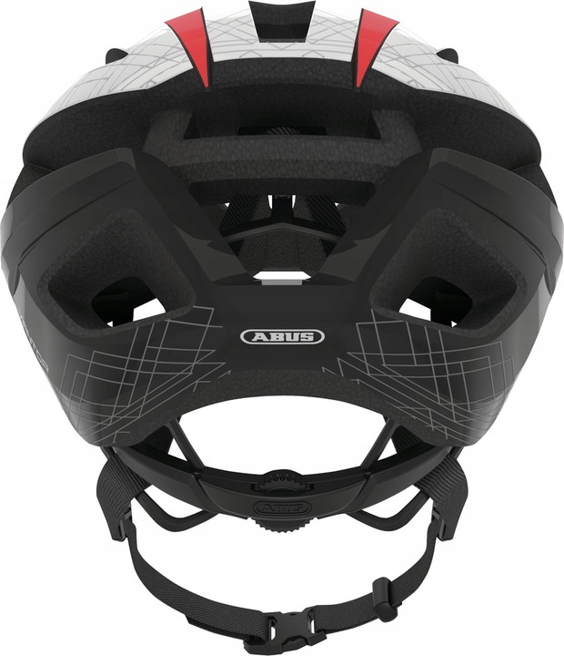 Kask rowerowy Abus Viantor szosa gravel czerwony czarny biały r. L 58-62 cm