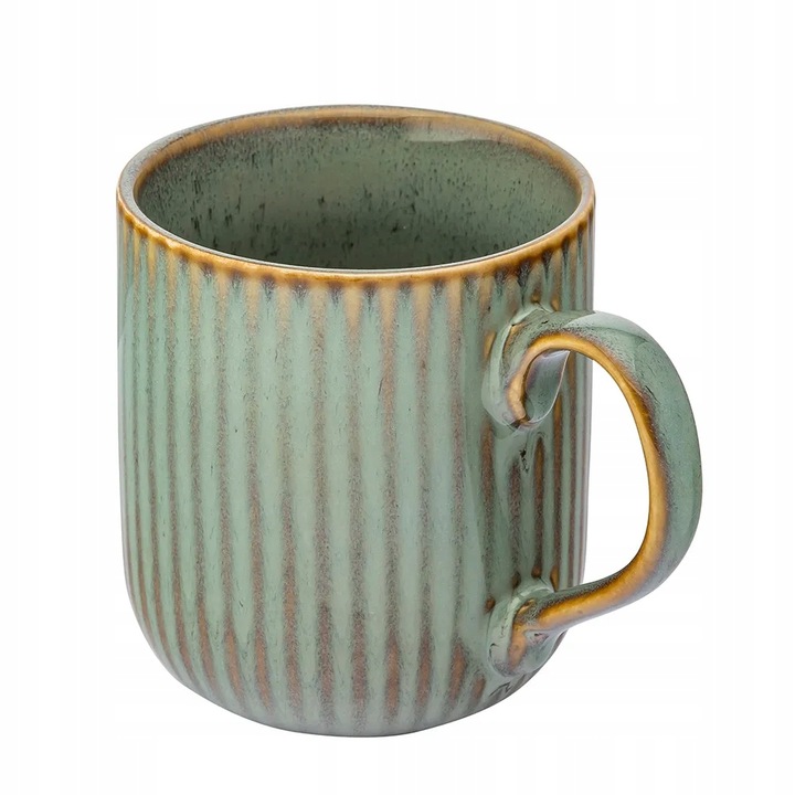 Kubki do kawy porcelanowe zestaw 6 kubków Altom Design Reactive Sage 400 ml