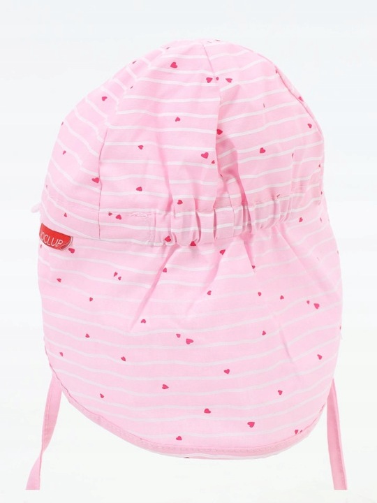 KAPELUSZ PRZEDŁUŻANY ochrona CZAPKA Z DASZKIEM bawełna RÓŻ 44/46 Y801o