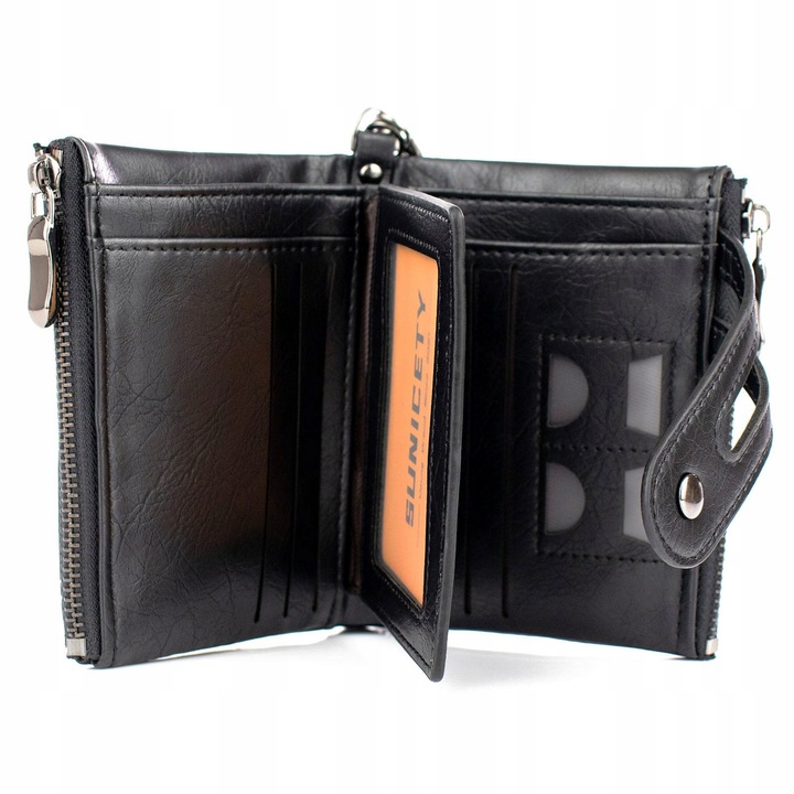 Alessio PORTFEL MĘSKI Block Kart RFID ŁAŃCUCH Pudełko PREZENTOWE