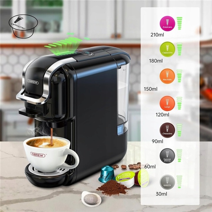 EKSPRES NA KAPSUŁKI 5W1 DO NESPRESSO DOLCE GUSTO TCHIBO CAFFISIMO ESE 19BAR