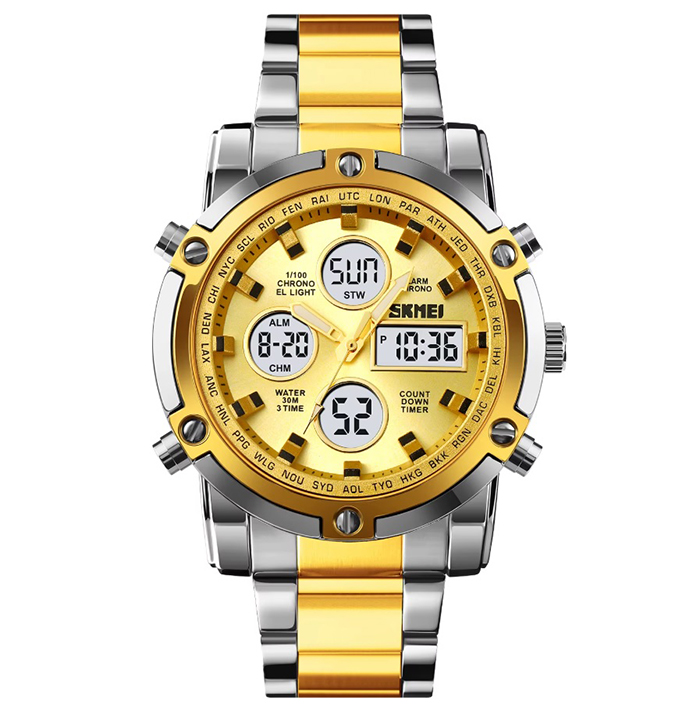 Zegarek męski bransoleta SKMEI wiele funkcji elektroniczny