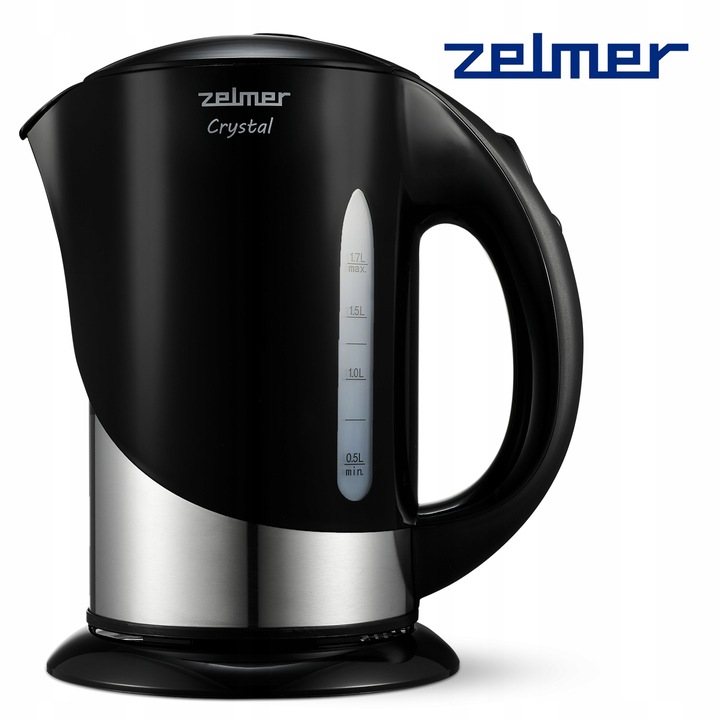 CZAJNIK ELEKTRYCZNY ZELMER BEZPRZEWODOWY STAL NIERDZEWNA DUŻY 1,7L 2200W