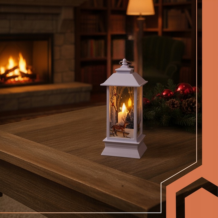 2 X ŚLICZNA LAMPKA LED LAMPION LATARENKA OZDOBA ŚWIĄTECZNA JELONEK PREZENT