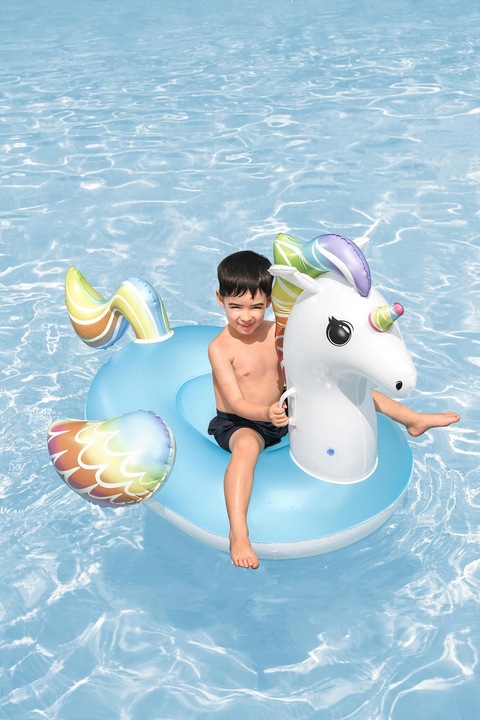 41114 Dmuchany JEDNOROŻEC materac 1,55 mx1,19 CM DLA DZIECI UCHWYTY BESTWAY