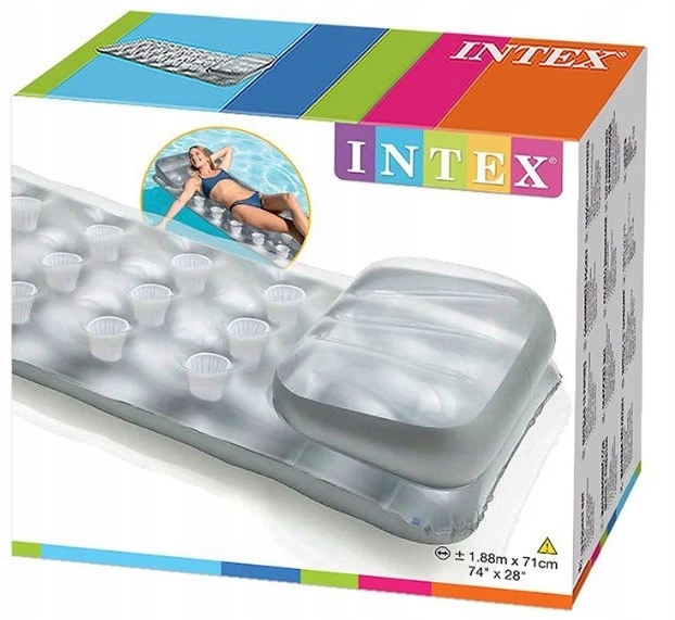 MATERAC DO PŁYWANIA DMUCHANY SREBRNY INTEX 58894
