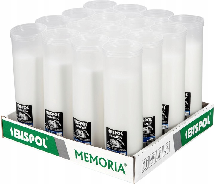 WKŁADY DO ZNICZY BISPOL P400 PARAFINOWY ZGRZEWKA 16 SZT.