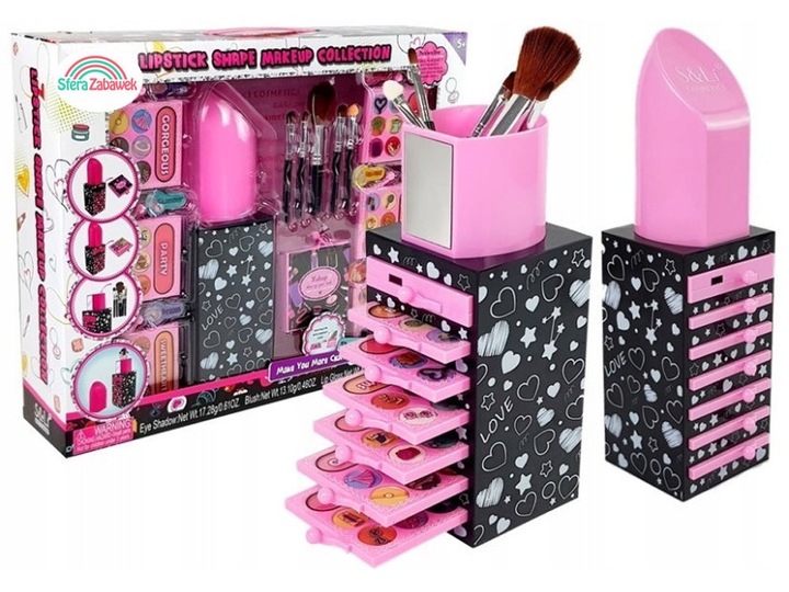 KUFEREK ZESTAW KOSMETYKÓW DO MAKIJAŻU PIĘKNOŚCI TOALETKA DO MAKIJAŻU DLA DZ