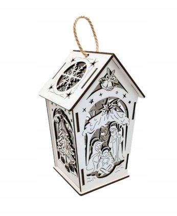 Lampion adwentowy - roraty - led - drewniany