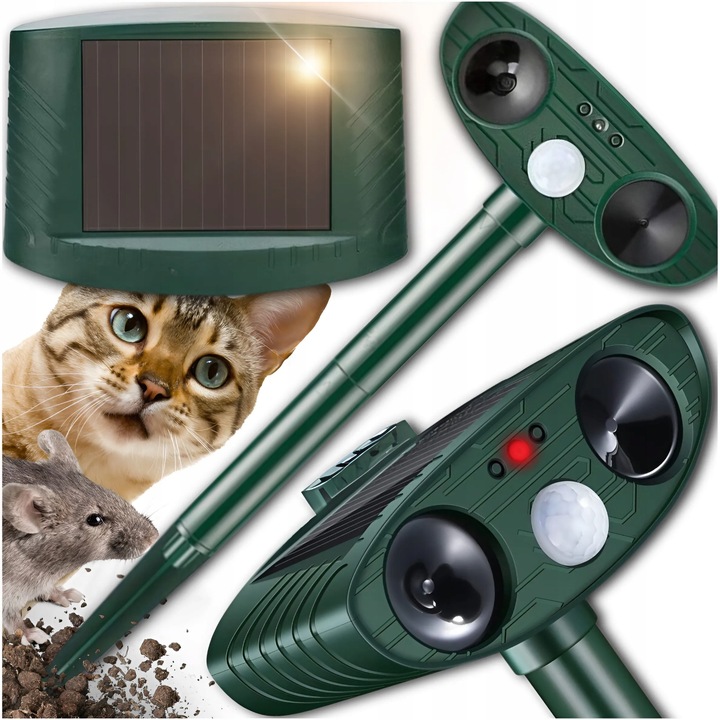 ODSTRASZACZ ZWIERZĄT KOTÓW PSÓW DZIKÓW SAREN PTAKÓW ITP + Lokalizator Ruchu