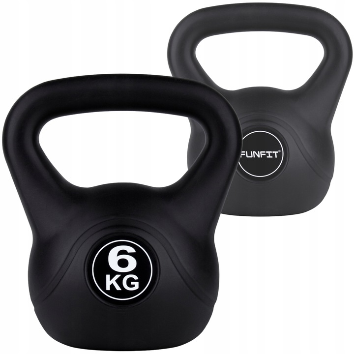 KETTLEBELL KETTLE ODWAŻNIK OBCIĄŻENIE DO ĆWICZEŃ FUNFIT GYM&FITNESS 6 kg