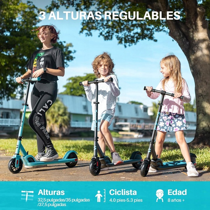 SmooSat E9 hulajnoga elektryczna dla dzieci, do 16 km/h od 8 lat niebieska