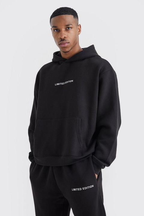 CZARNE SPODNIE DRESOWE PROSTE KLASYCZNE OCIEPLANE BOOHOO M