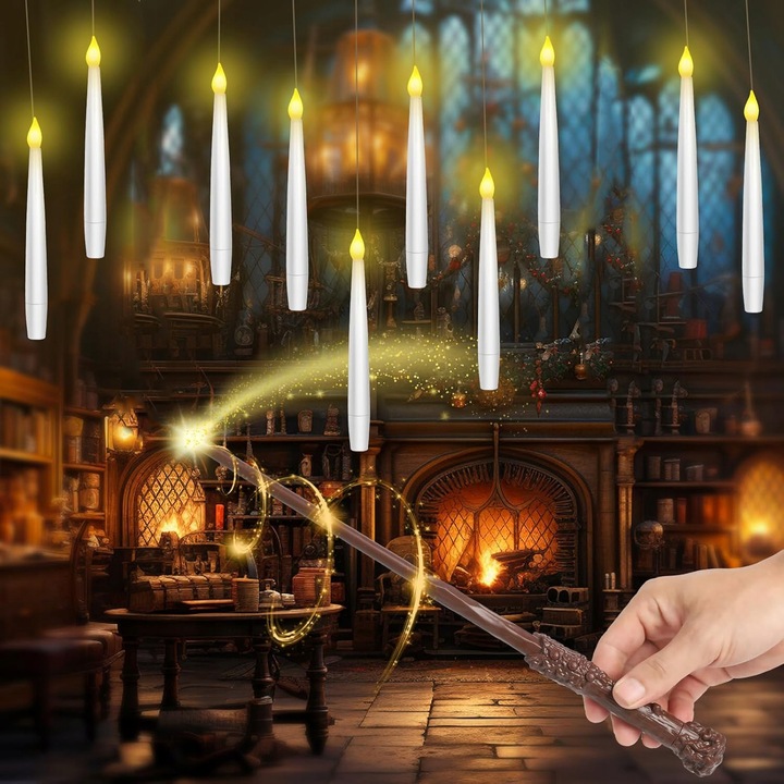 Latające Swiece LED, 10 Sztuk, z Pilotem Zdalnego Sterowania,Swiece Wiszące