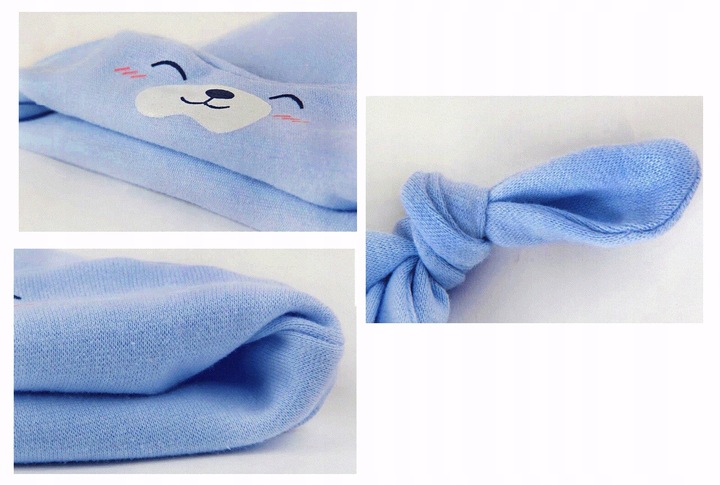 Czapeczka smerfetka dla noworodka ŚLICZNY PYSK