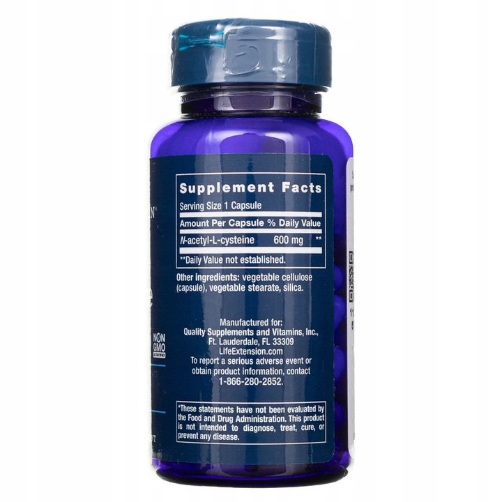 Life Extension NAC N-acetylo-L-cysteina (60 kaps.) 09/25 Original
