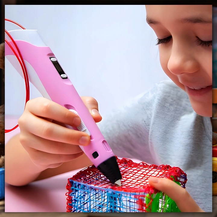 DŁUGOPIS 3D DRUKARKA MAGICZNY PEN DLA DZIECI ZESTAW + 10 METRÓW WKŁADU