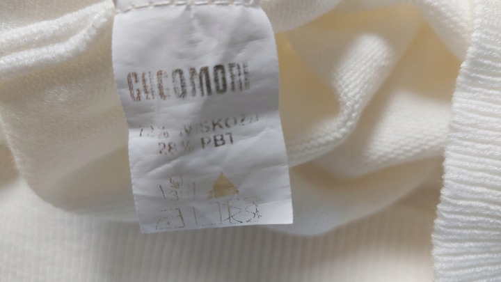 COCOMORE Bluzka Sweter z Falbanką Żółty