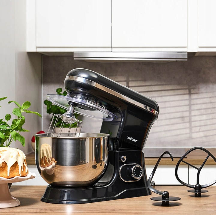 Robot planetarny Zelmer ZKR1355 1200W 6 prędkości 2 misy Smart mix Czarny
