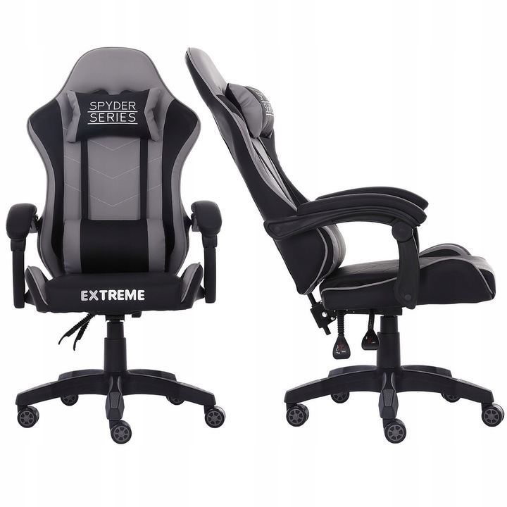 FOTEL GAMINGOWY Extreme SPYDER dla Graczy, regulowane oparcie