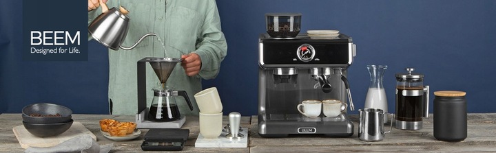 CIŚNIENIOWY EKSPRES DO KAWY Z MŁYNKIEM I SPIENIACZEM BEEM Grind Profession