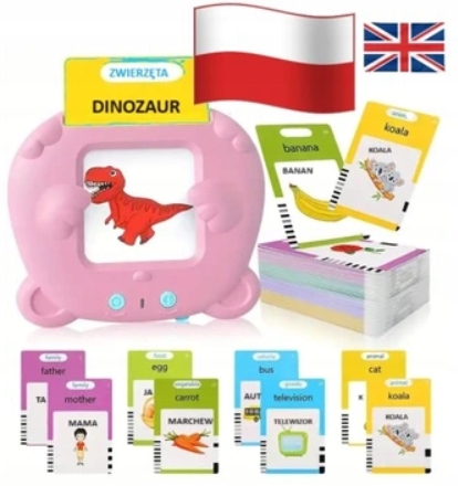 Czytnik Kart Do Nauki słówek POLSKI i ANGIELSKI 448 SŁÓW III TRYBY JĘZYKÓW