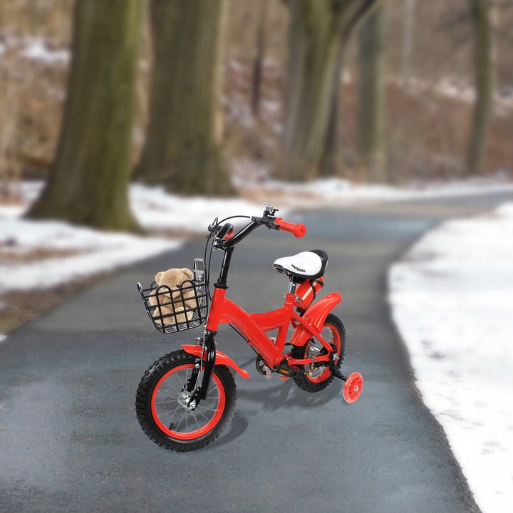 Rower dziecięcy 12 cali czerwony