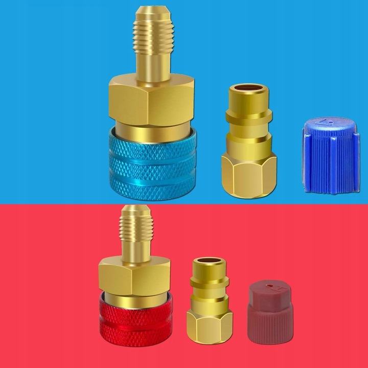 PRZEJŚCIÓWEK Z CZYNNIKA R1234YF NA R134A 2 SZT ZESTAW