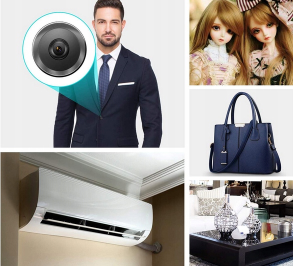 MINI KAMERA SZPIEGOWSKA ELASTYCZNA WIFI JAK GUZIK APLIKACJA DETEKCJA RUCHU