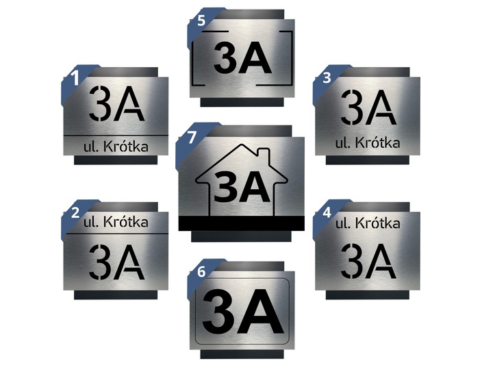 Tabliczka adresowa NUMER | ADRES NA DOM| 25x25cm | CNC | Wycinany | UV