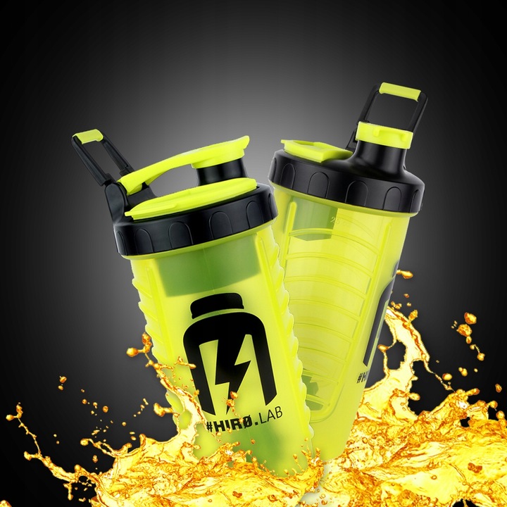 SZEJKER shaker SZCZELNY na siłownię białek 770 ml WBUDOWANY POJEMNIK hiro
