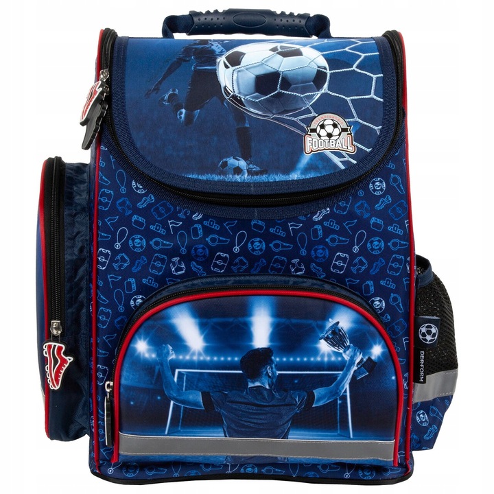 TORNISTER SZKOLNY ERGONOMICZNY FUNKCJONALNY DLA CHLOPAKA PIŁKA NOŻNA