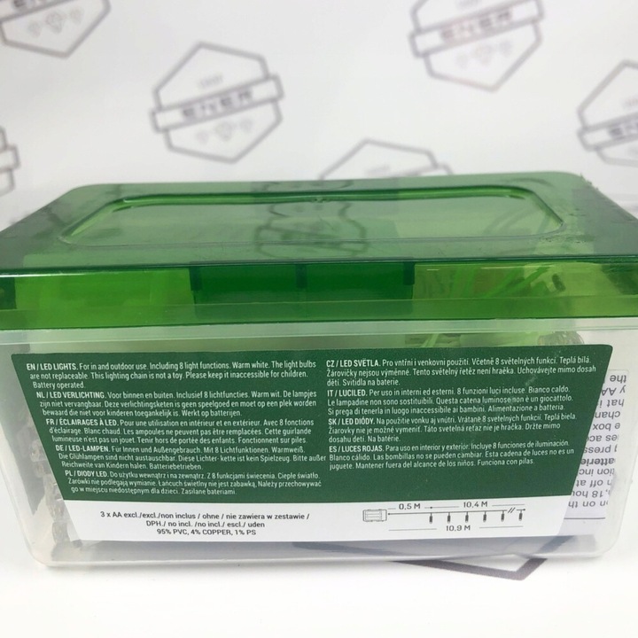 Lampki choinkowe NA BATERIE 140 LED 11m CIEPŁE oświetlenie świąteczne PRO