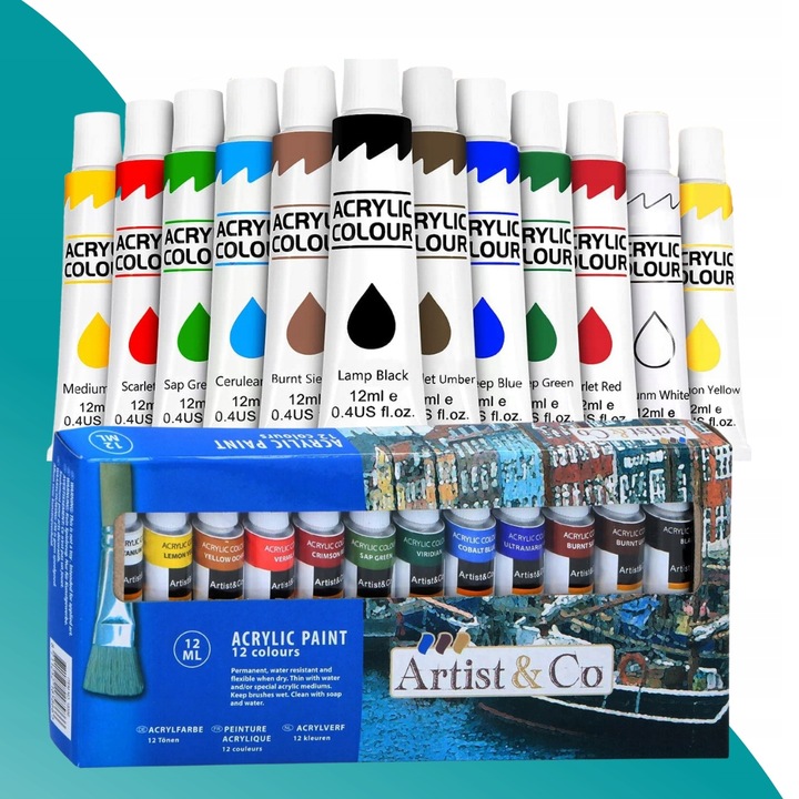 Zestaw SET do malowania artystyczny sztaluga farby