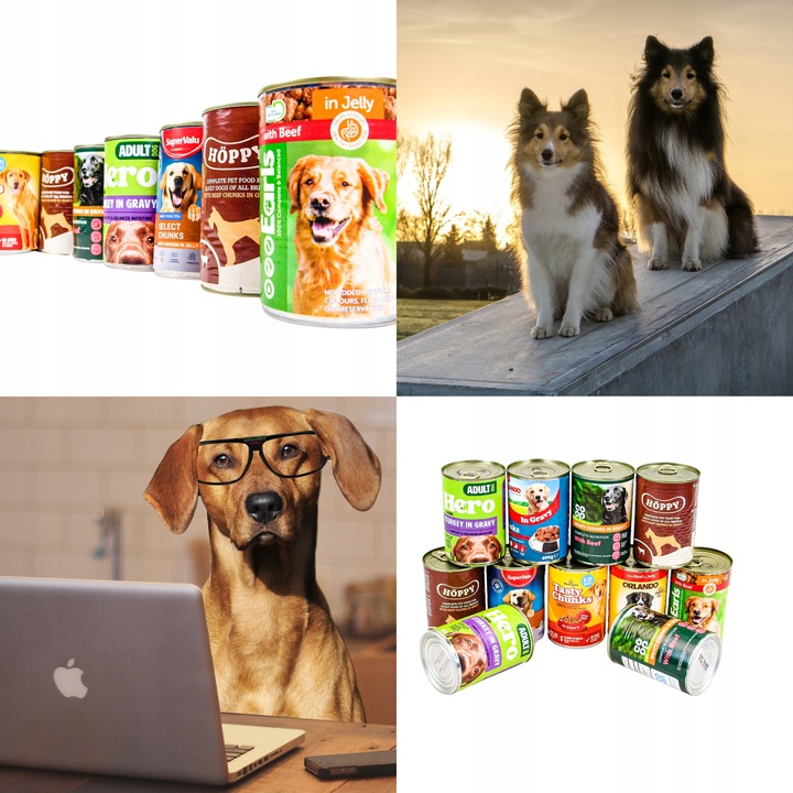 Karma mokra dla psa Puszka Duży Pakiet Mieszany Mix smaków 20 szt x 400g